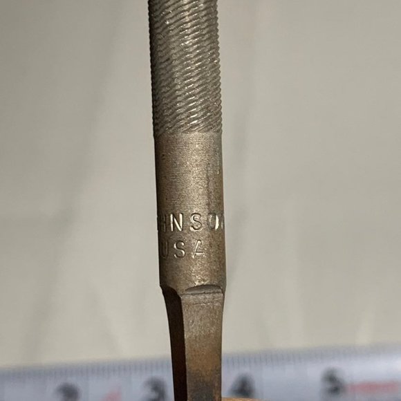 Vintage Metal File Tools Nicholson Johnson 10” Round & Flat - Picture 3 of 4